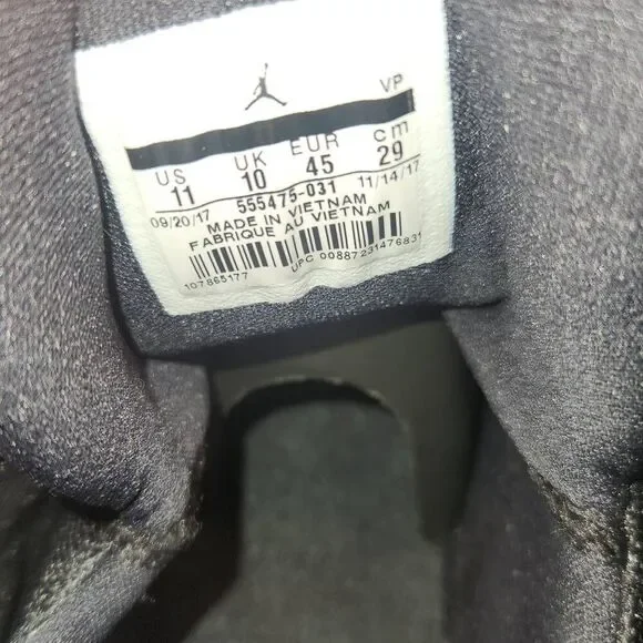 Air Jordan Flight Club 91 Black Metallic Gold Men's Size 11 - Picture 10 of 10